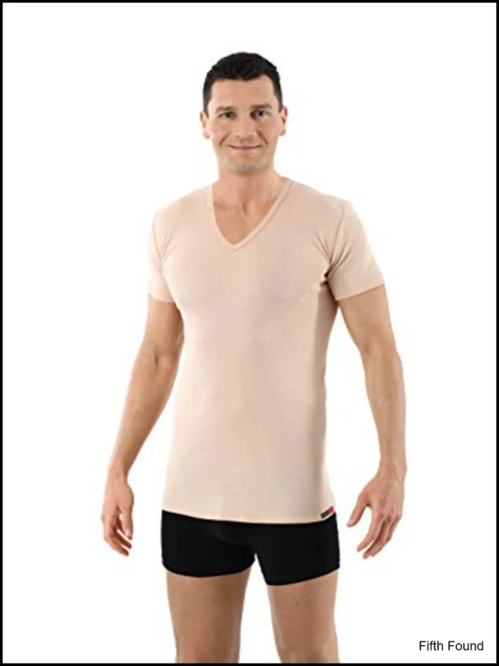 Men's Organic Cotton V-Neck Undershirt Short Sleeve